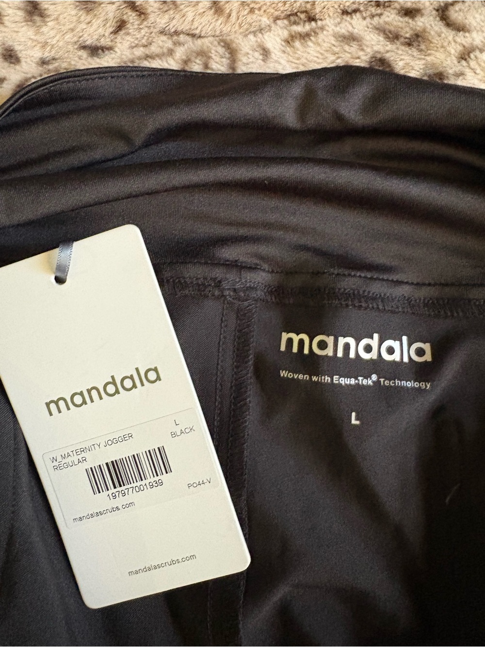 Mandala women’s Black Maternity Jogger - Size L